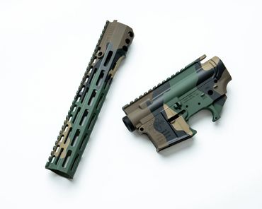 AR15 IN M81 WOODLANDS GODS PLAID UPPER LOWER HANDGUARD SONS OF LIBERTY