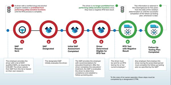 Flowchart showing SAP request to follow-up testing plan completion process.