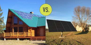 Solar panel setup in roof vs Solar panel setup in garden