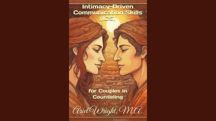 Book cover with a couple facing one another feeling love and ready to have a heart-to-heart talk.