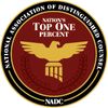 Emblem of the National Association of Distinguished Counsel, highlighting top one percent honor.