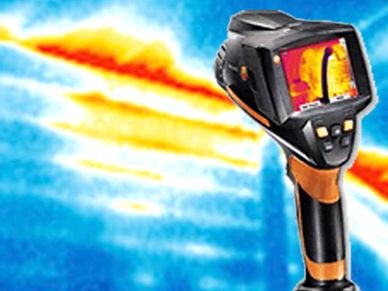 Infrared thermal imagery detects hot and cold temperature difference in scanned images.