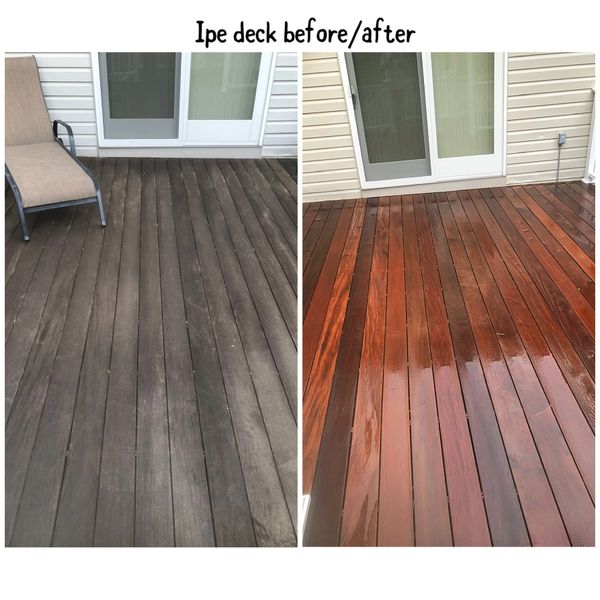 Ipe deck washing