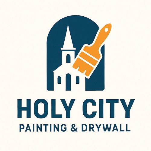 Logo of Holy City Painting & Drywall featuring a church and paintbrush.