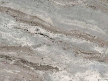 Close-up of textured marble surface with gray and beige veins.