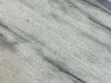 Close-up of gray marble with natural veining patterns.