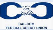 Logo of Cal-Com Federal Credit Union with handshake symbol.