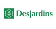 Desjardins logo with green text and emblem.