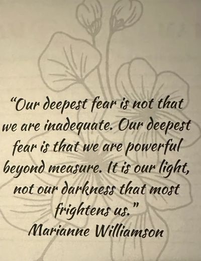 Our deepest fear is not that banner