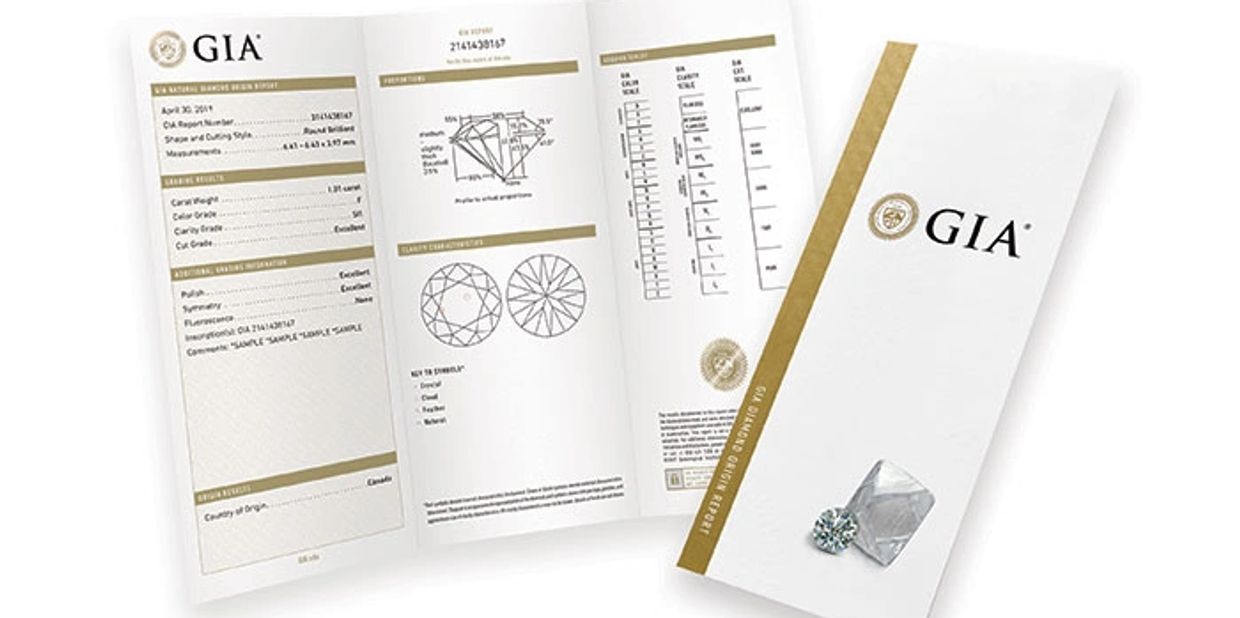GIA diamond certificate when buying a diamond for a jewelry appraisal.