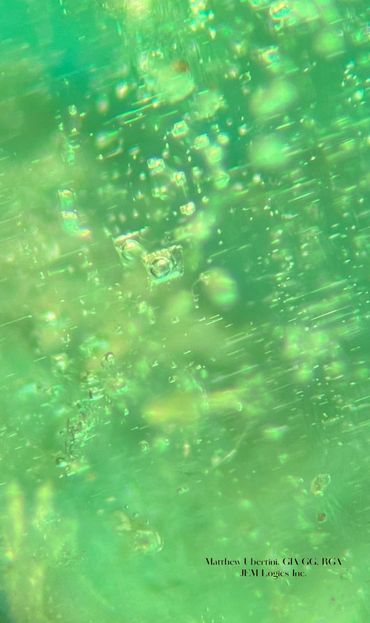 Blocky and "Rain" type inclusions from a schist originated Brazilian Emerald