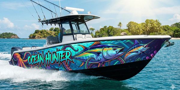 custom boat wrap