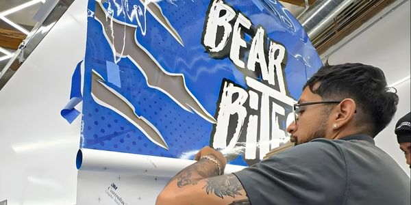 wrap install. graphic installation. commercial wrap install