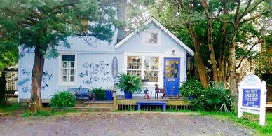 The original Secret Garden Gallery on the island of Ocracoke, NC.