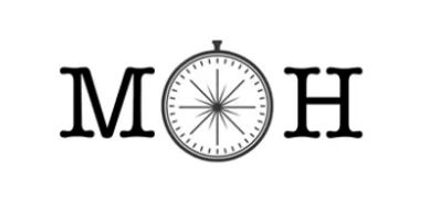 Logo with letters M and H separated by a compass design.