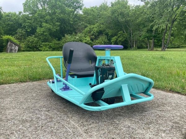 Teal and purple BKE Drift Cart