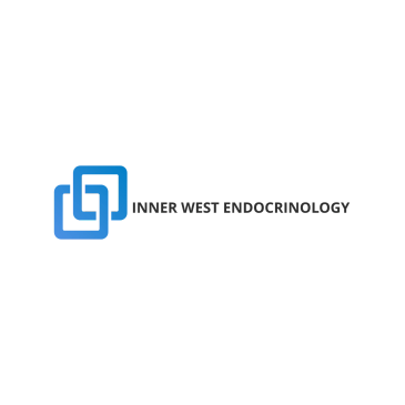 Logo of Inner West Endocrinology with interlinked blue squares.