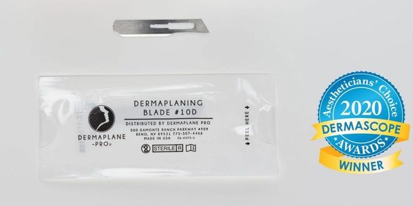 Dermaplaning products used during treatment. 