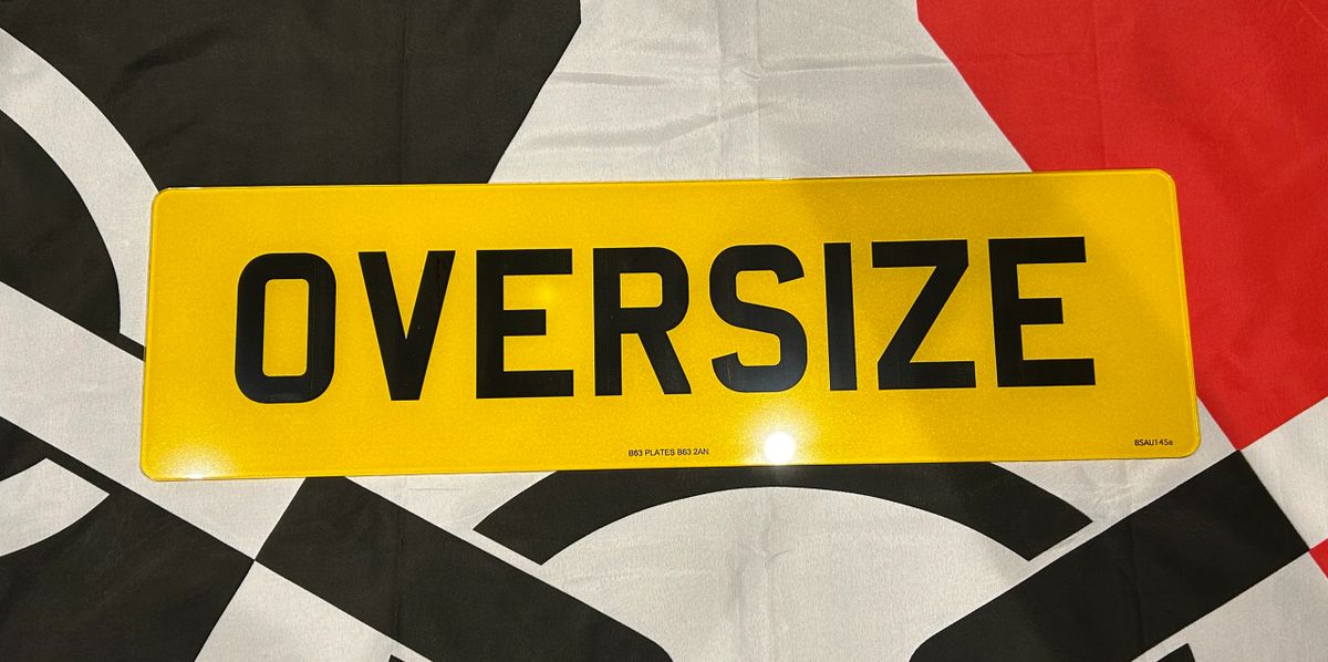 Oversize Rear Number Plate
