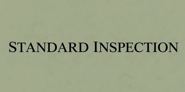 Text reading 'STANDARD INSPECTION' on a plain background.