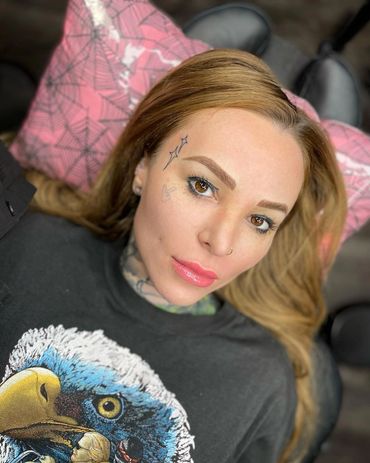 Microblading with shading on eyebrows.
Fresh lip blush tattoo.