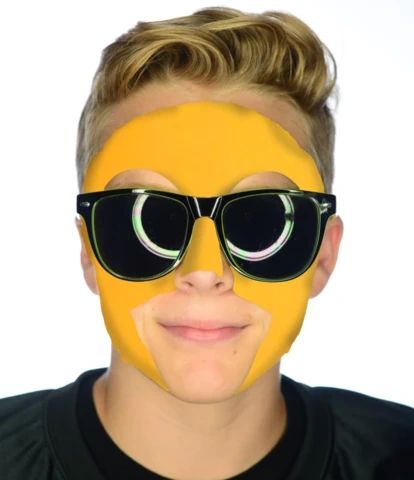 #9007 Gold Game Day Face - Full Face Sticker