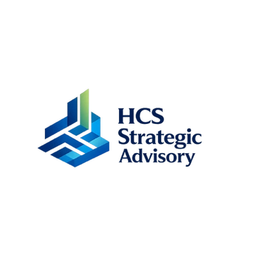 Logo of HGS Strategic Advisory with a blue and green geometric design.