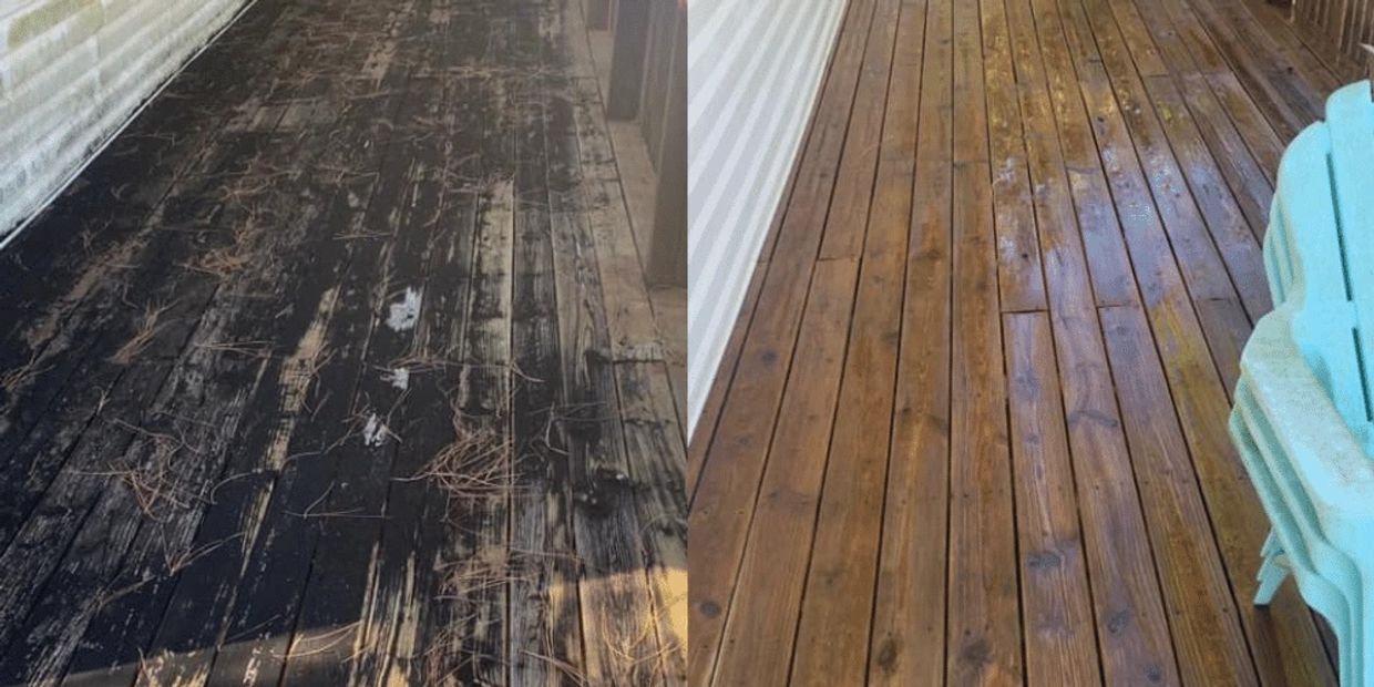 After deck pressure wash