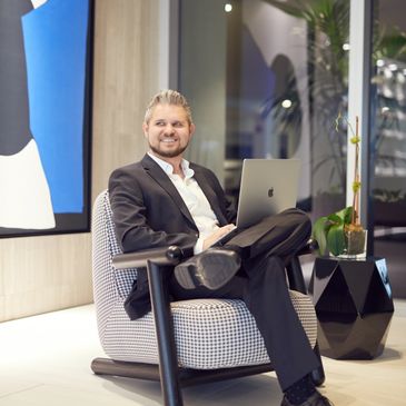 Handsome man in chair 