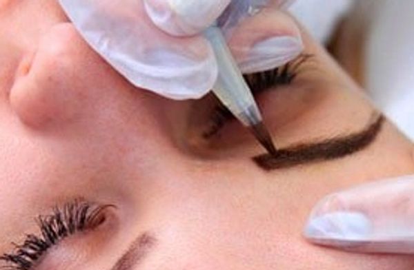 Ombre brows with machine in Chicago Downers Grove
