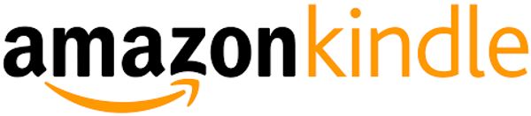 Amazon Kindle logo in black and orange text with an arrow.