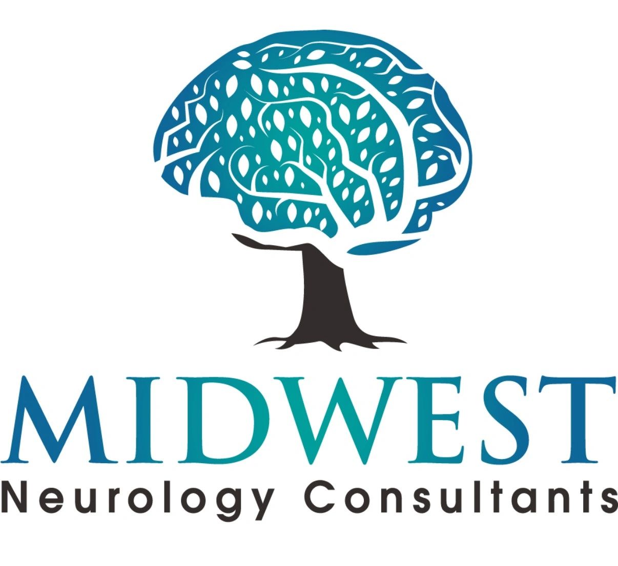 Logo of Midwest Neurology Consultants with a brain-shaped tree.