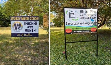 Yard sign, Lawn sign, Bandit sign, Outdoor sign, Real estate signs, Corrugated plastic, Aluminum