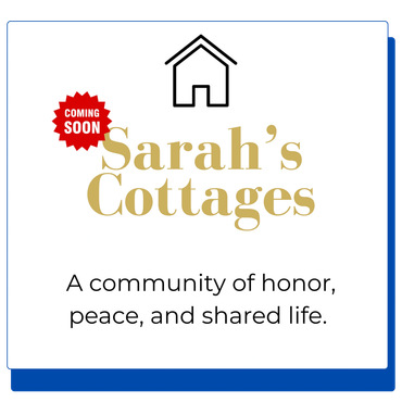 Logo for Sarah's Cottages, a community promoting honor, peace, and shared life.