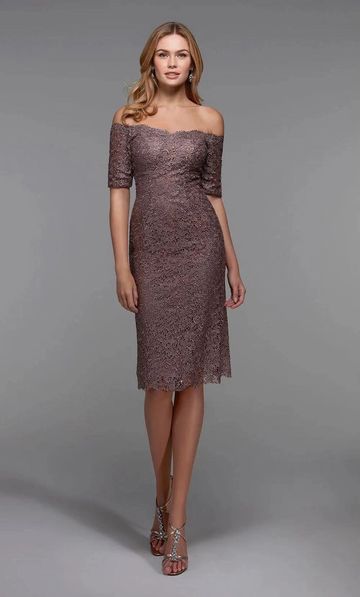 27535 | ALYCE PARIS - MOTHER OF THE BRIDE GROOM KNEE LENGTH FORMAL DRESS ELEGANT GTA KW