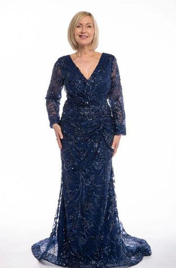Enchanted E40264 sleeves beaded mother of the bride groom fall winter gown kitchener cambridge