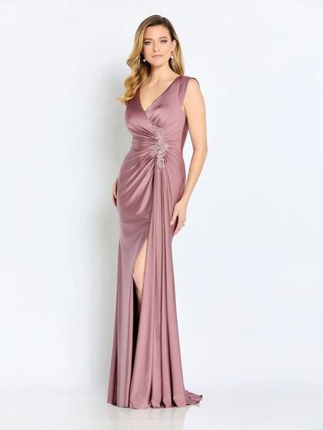 Cameron Blake CB116 sleeveless draped mother of the bride groom beaded gown Kitchener GTA Waterloo