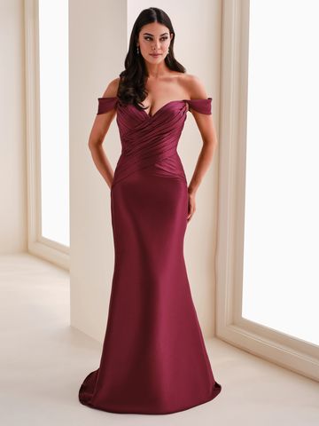 CB828 Cameron Blake mon cheri Sweetheart Mikado Mermaid Gown Back Buttons mother of the bride/groom