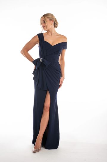 Enchanted E40224 off the shoulder fitted elegant mother of the bride groom glamorous gown