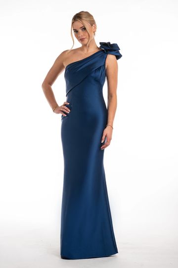 Enchanted Evening elegant one shoulder Canadian designer mother of the bride groom