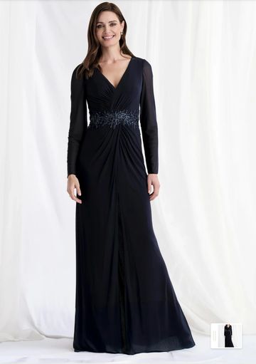 MGNY 73166 - Morilee Mother of the bride Groom dress Long sleeve modern young classy Ontario KW GTA