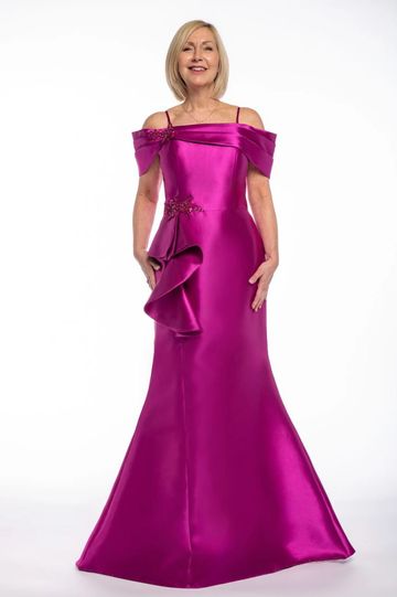 Enchanted Evening E40253 satin beaded elegant evening gown mermaid mother of the bride