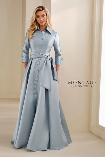Montage M3114 modest elegant classic timeless mother of the bride groom long sleeves GTA Waterloo