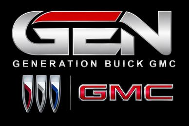 Logo for Generation Buick GMC dealership with Buick and GMC emblems.