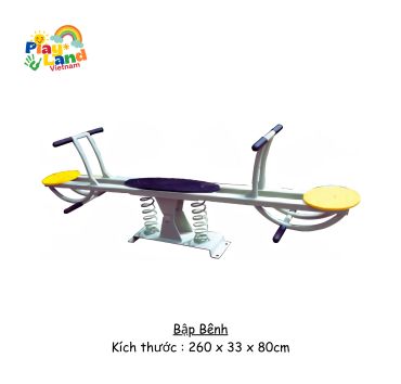 A colorful spring-based seesaw for children from Play Land Vietnam.