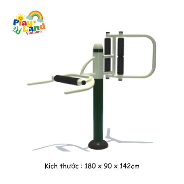 Outdoor fitness equipment with dimensions 180x90x142 cm at Play Land Vietnam.