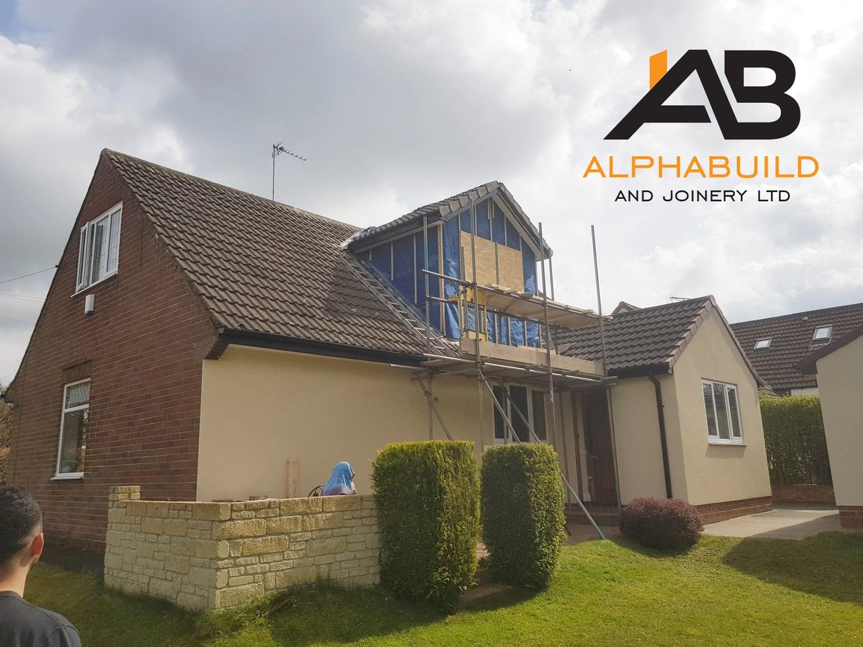 A extension being built on a home in Newcastle by Alphabuild