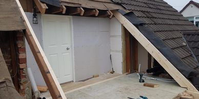 A loft conversion being built by Alphabuild in Northumberland