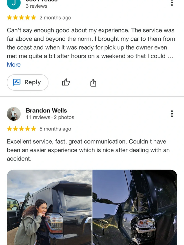 Top body shops for auto body repair