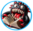 The Book Muncher loves unread books!